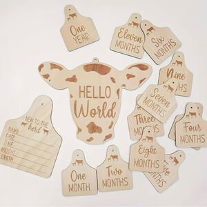 Wooden Milestone Cards Set for Babies